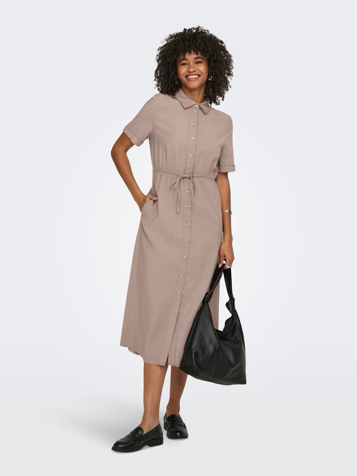 Only 15364144 Aris jurk maxi taupe – dames