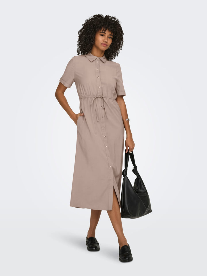 Only 15364144 Aris jurk maxi taupe – dames
