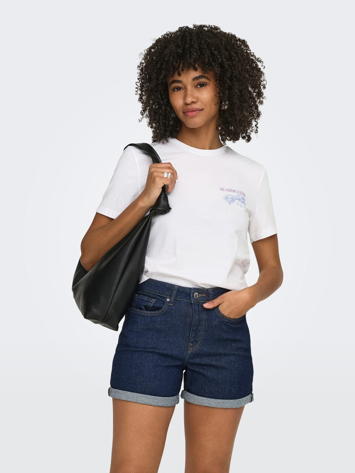 Only Dina T-shirt off-white – dames