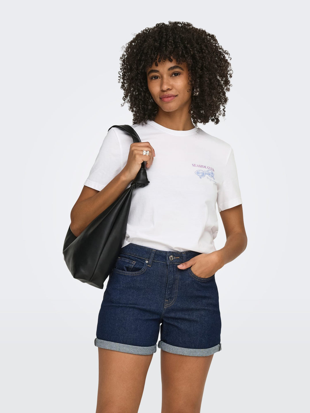 Only 15346663 Dina t-shirt k/m dames off-white