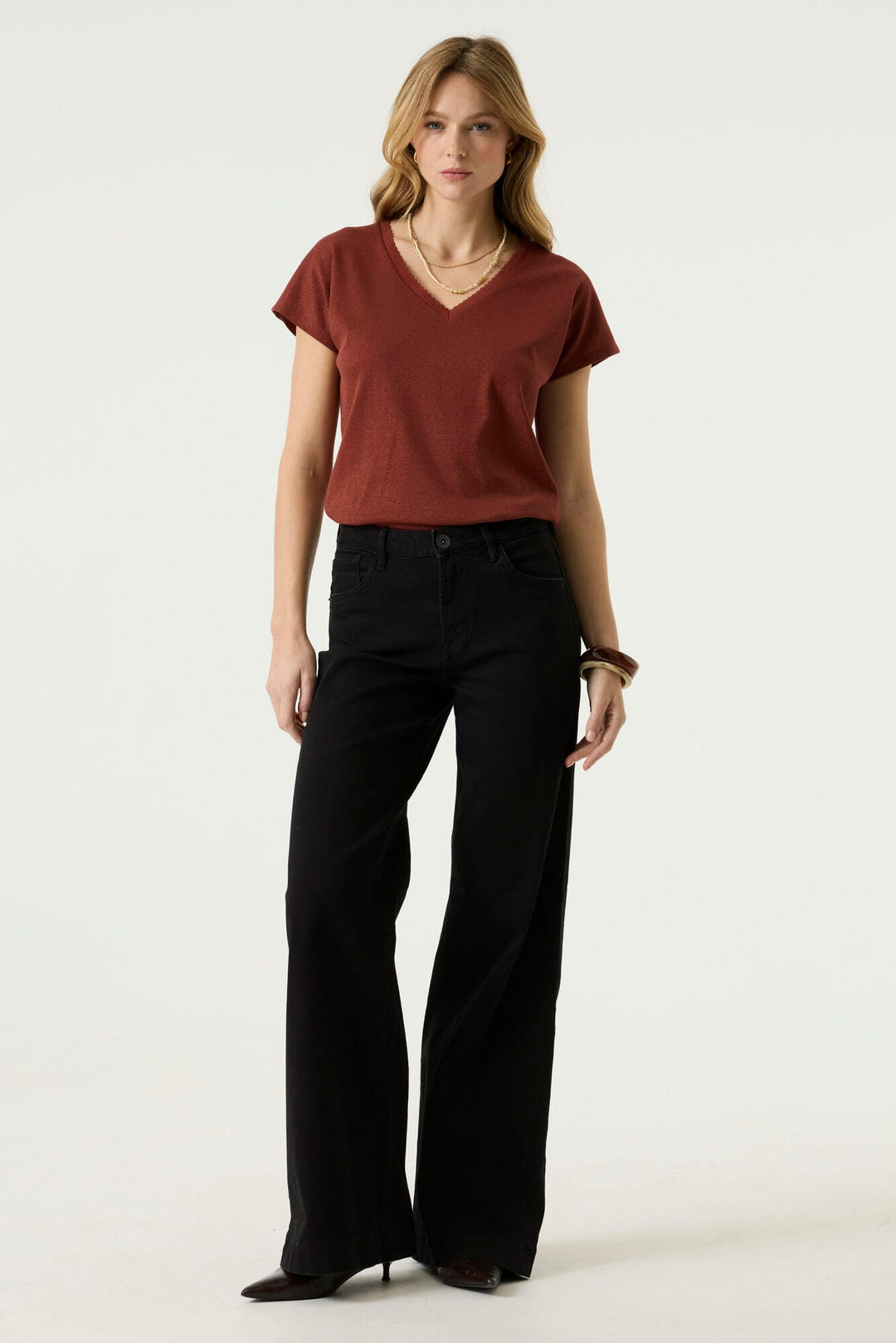 Garcia woman Z0016 t-shirt brique – dames