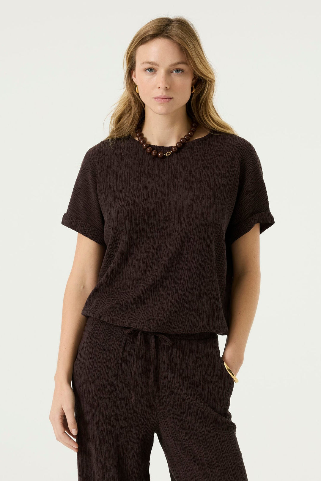 Garcia woman Z0073 top k/m bruin – dames