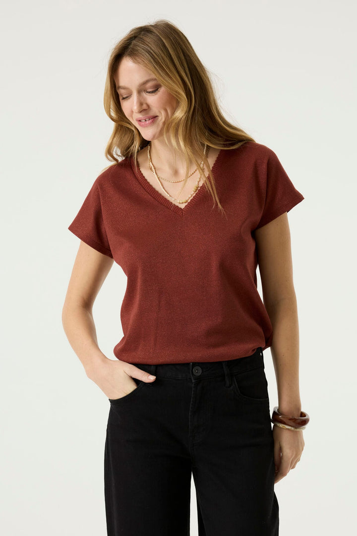 Garcia woman Z0016 t-shirt brique – dames