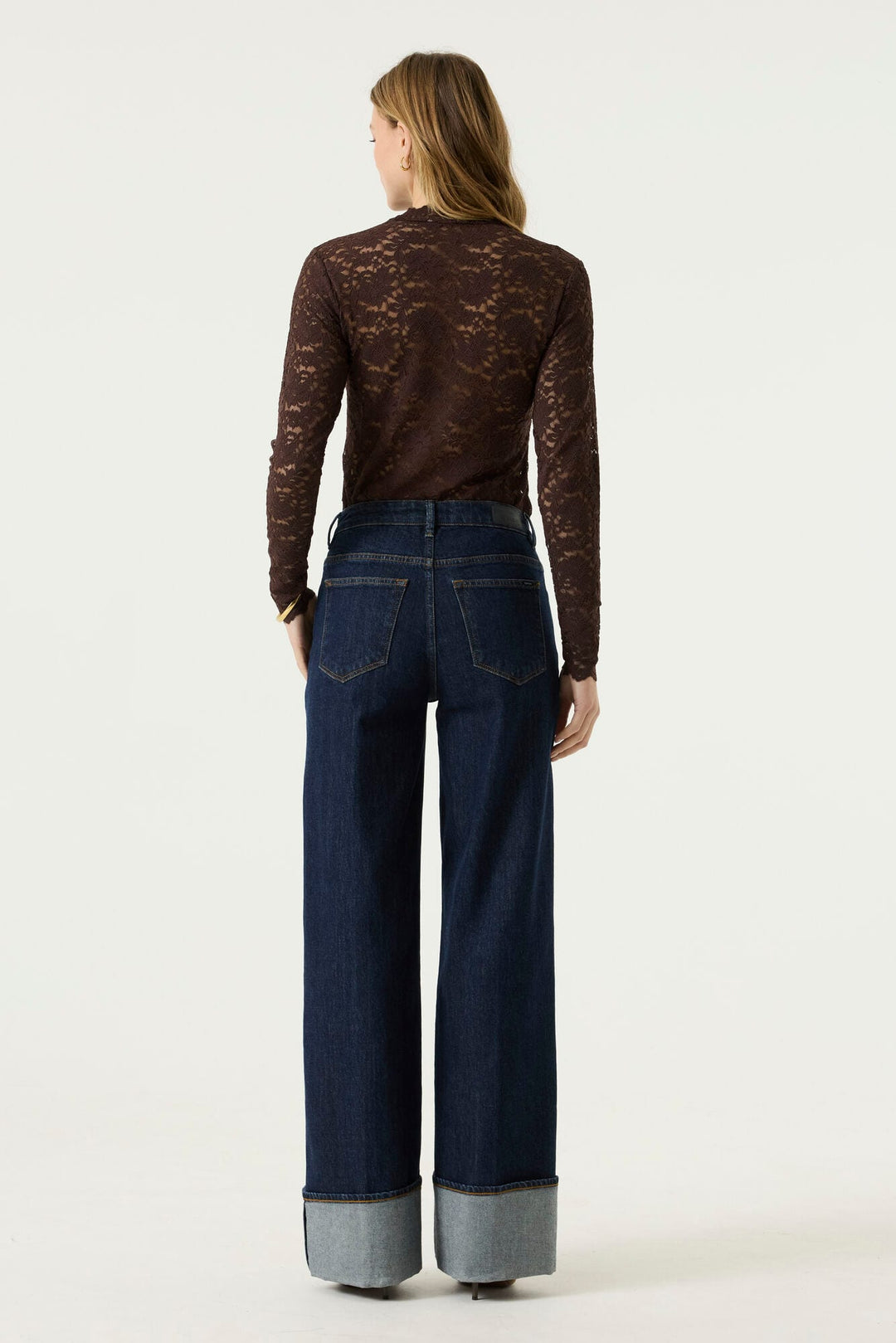 Garcia woman Z0075 top l/m bruin – dames
