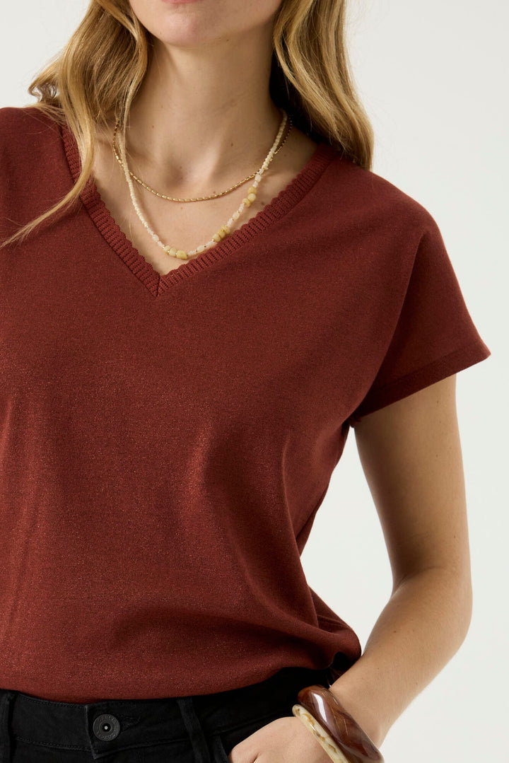 Garcia woman Z0016 t-shirt brique – dames