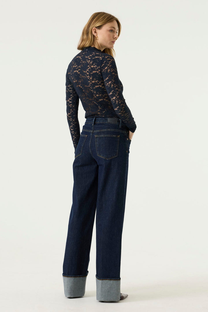 Garcia woman top l/m navy – dames