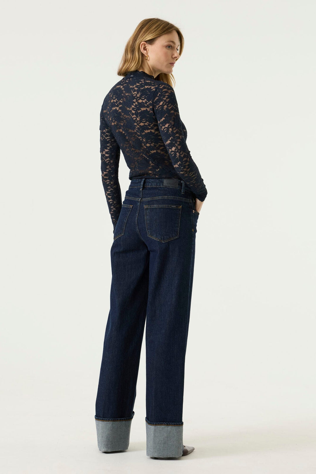 Garcia woman Z0075 top l/m navy – dames