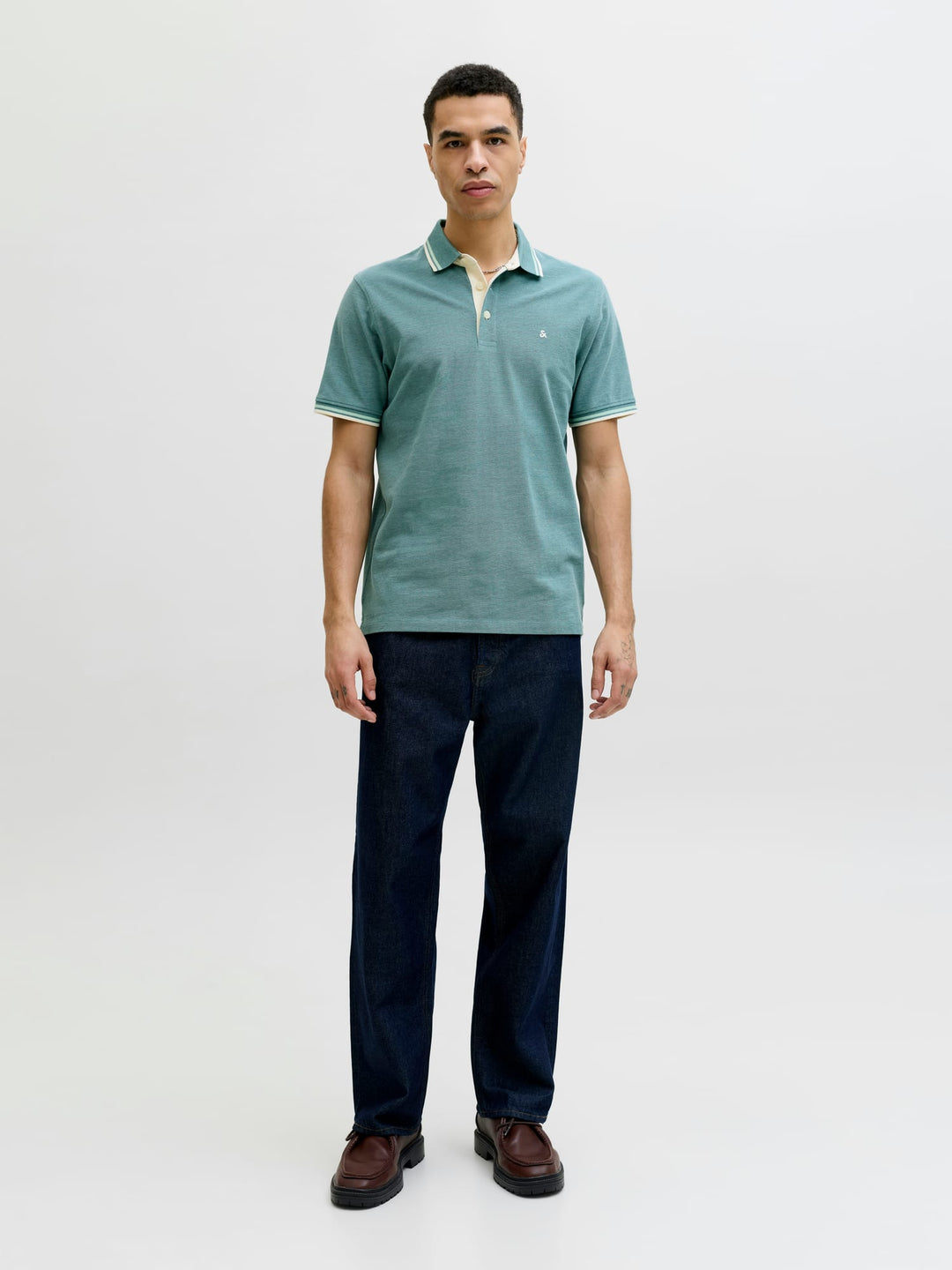 Jack & Jones polo k/m oud groen – heren