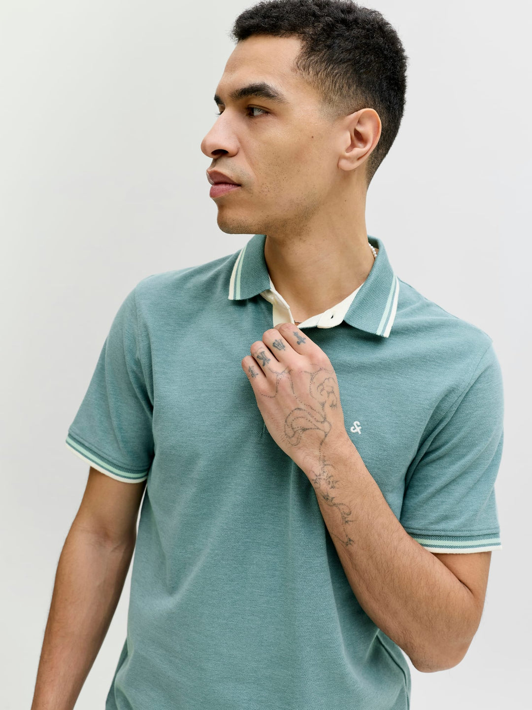 Jack & Jones polo k/m oud groen – heren