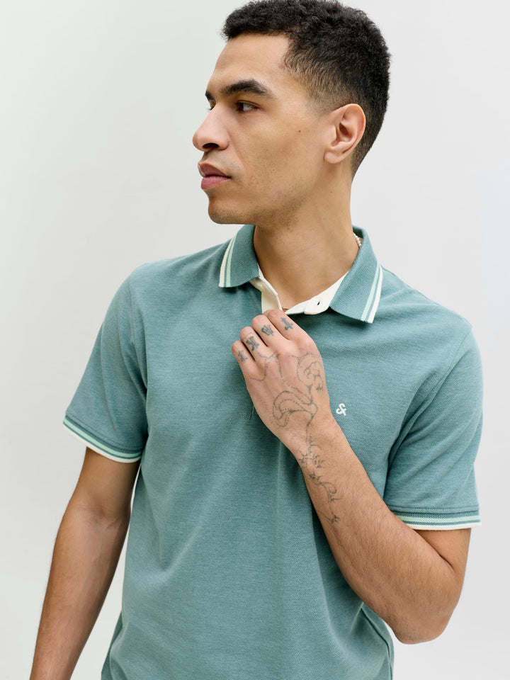 Jack & Jones polo k/m oud groen – heren