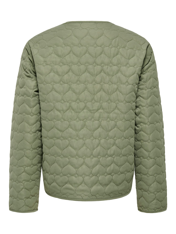 Only 15366265 Heart steppjack dames olijf