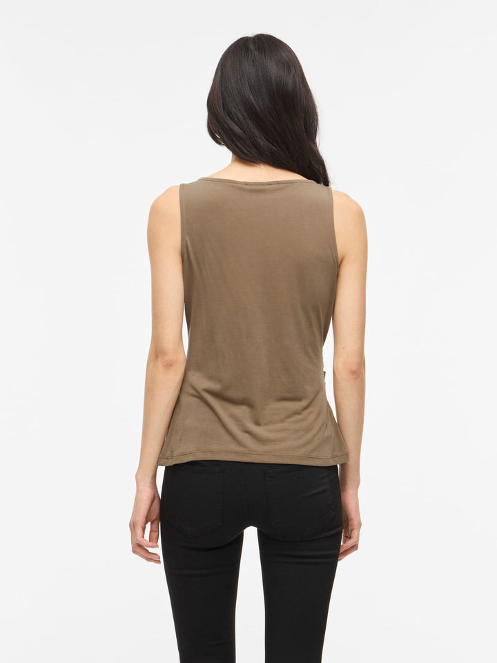 Vila 14113635 modala top taupe – dames