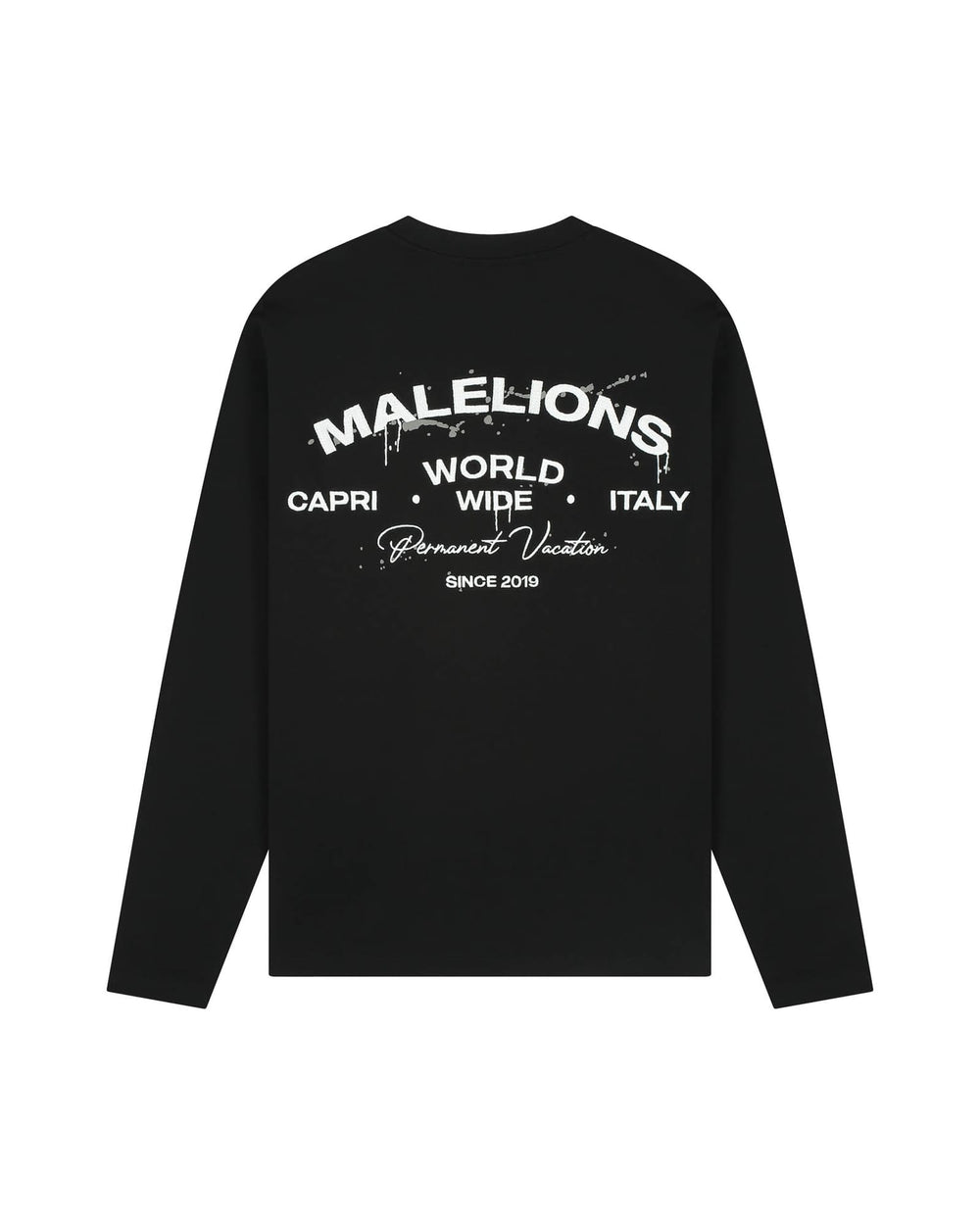 Malelions men Permanent Vacation longsleeve T-shirt – heren - Zwart