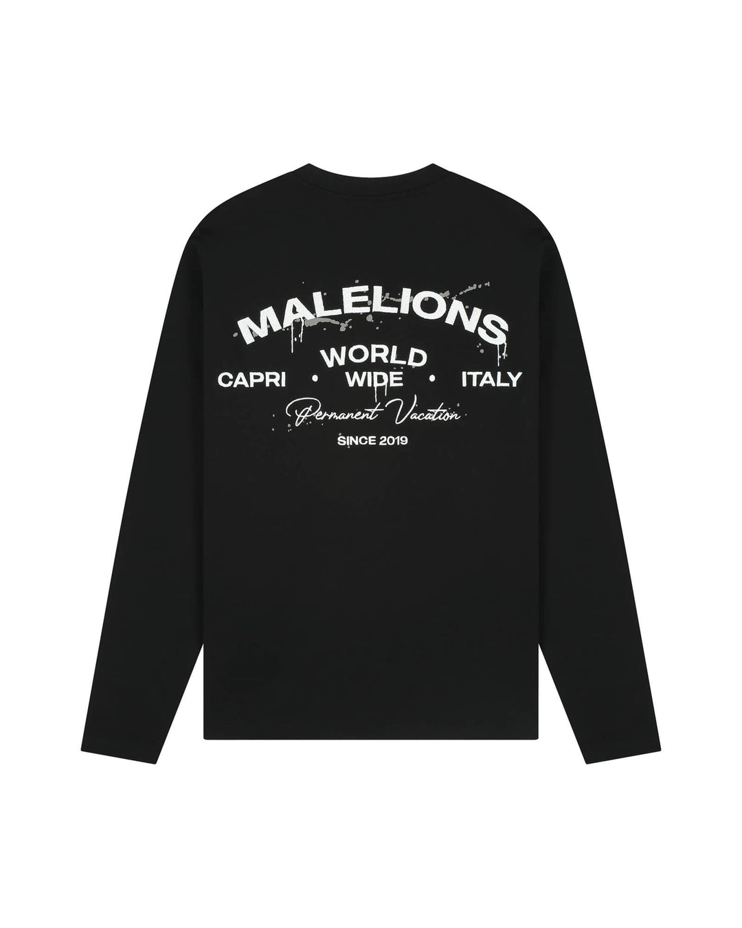 Malelions men MMB30026049 t-shirt l/m zwart – heren