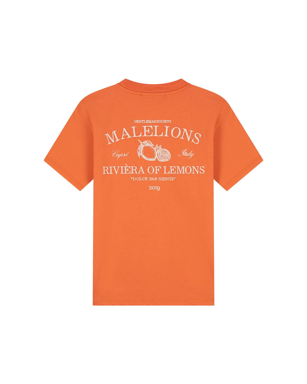 Malelions Men Riviera T-Shirt oranje – heren