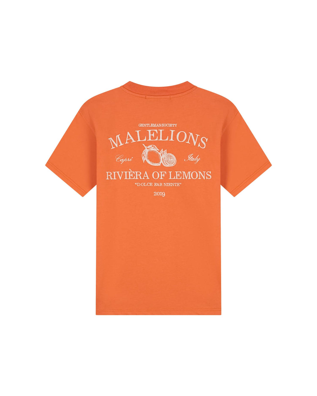 Malelions Men Riviera T-Shirt oranje – heren
