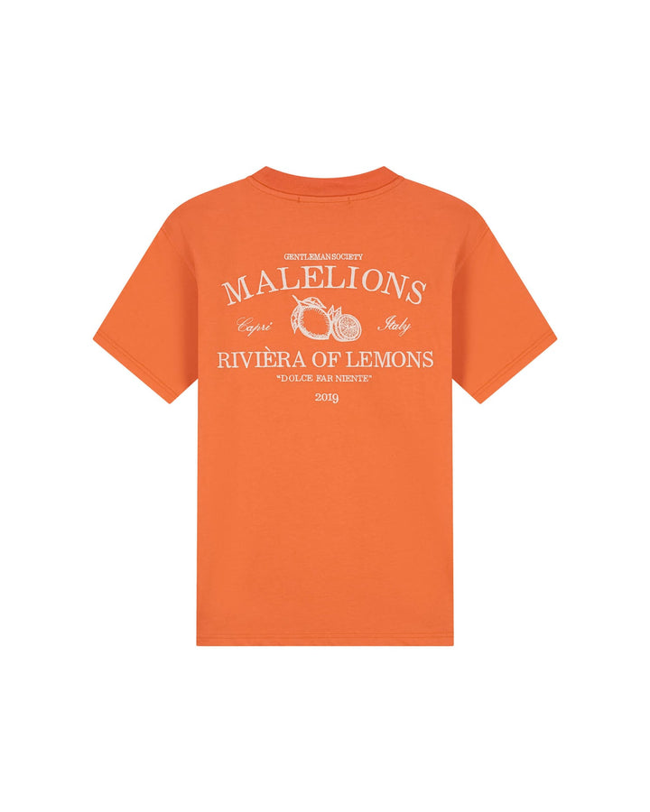 Malelions Men Riviera T-Shirt oranje – heren