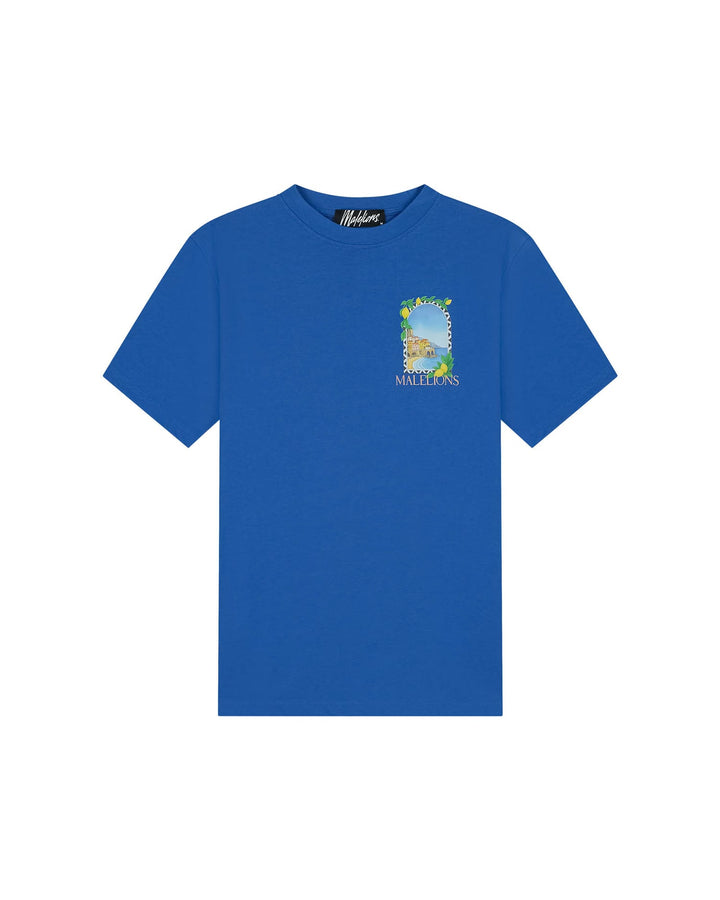 Malelions Men Amalfi Window T-Shirt kobalt – heren