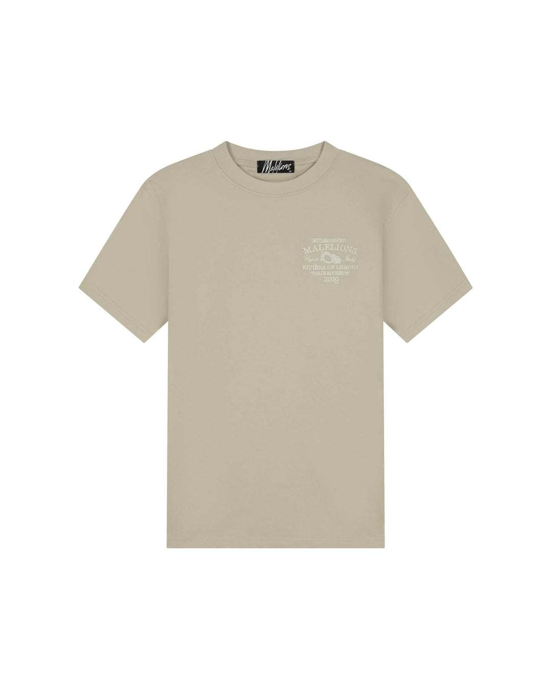 Malelions men Riviera T-shirt taupe – heren