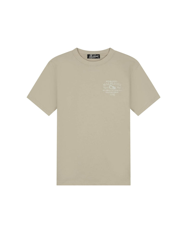Malelions men Riviera T-shirt taupe – heren