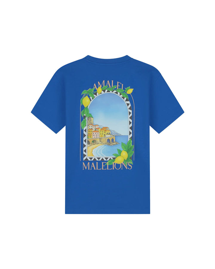 Malelions Men Amalfi Window T-Shirt kobalt – heren