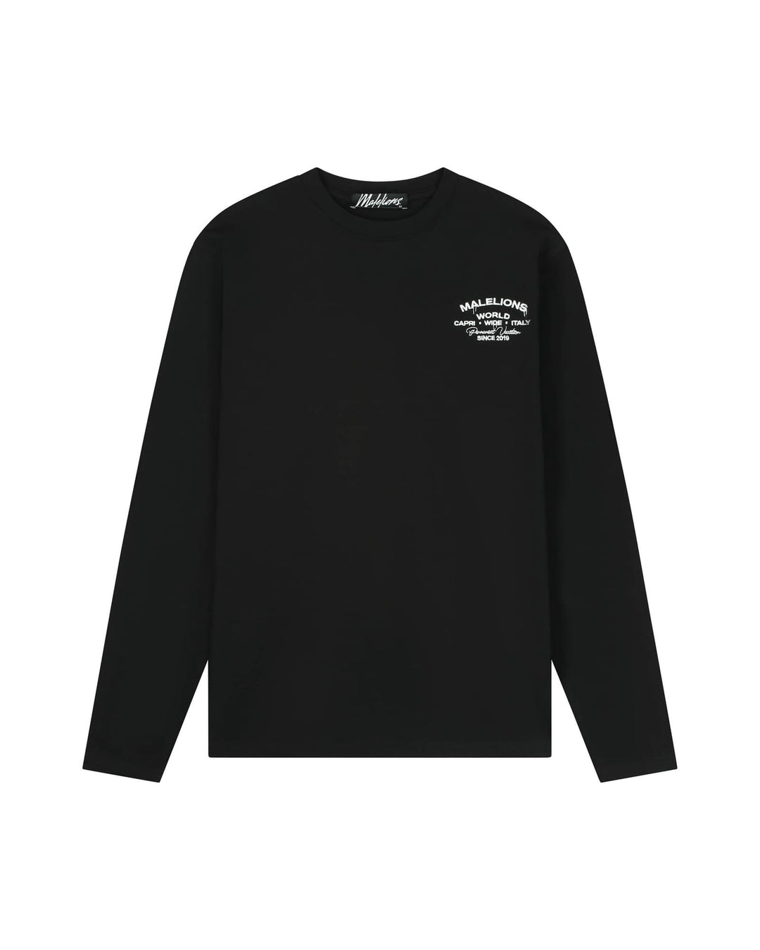 Malelions men Permanent Vacation longsleeve T-shirt – heren - Zwart