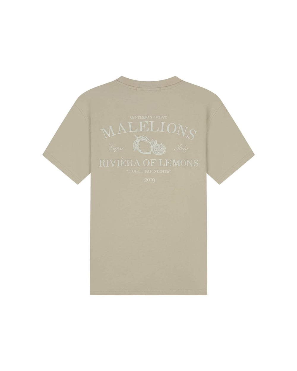 Malelions men Riviera T-shirt taupe – heren