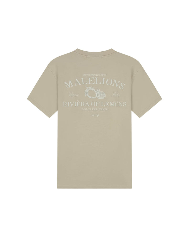 Malelions men Riviera T-shirt taupe – heren