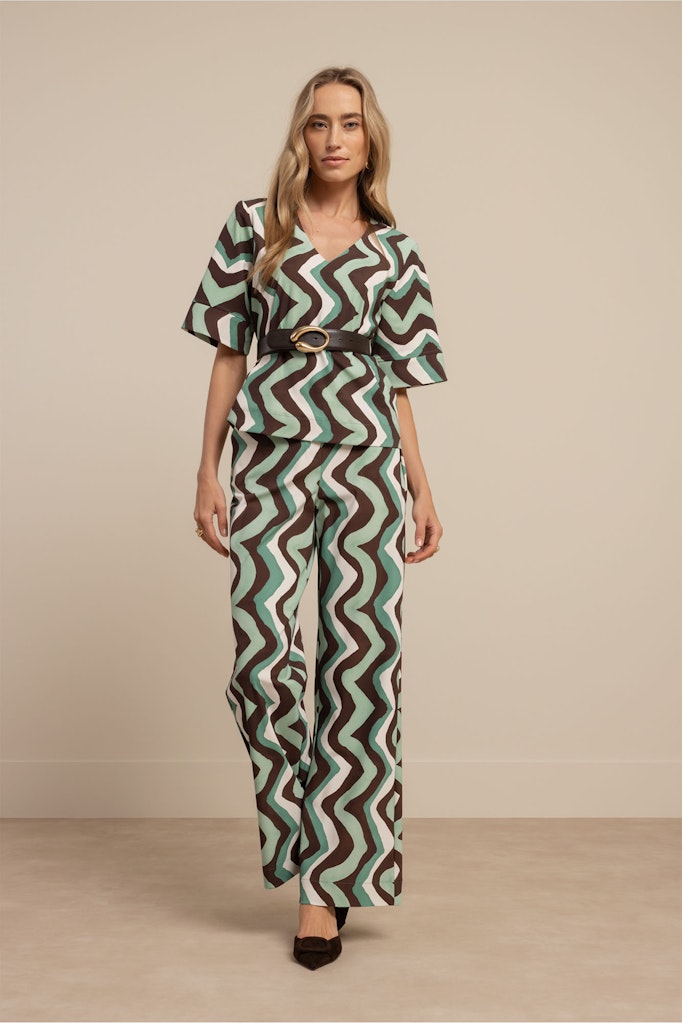 Studio Anneloes 13550 Chantou top dames - groen dessin