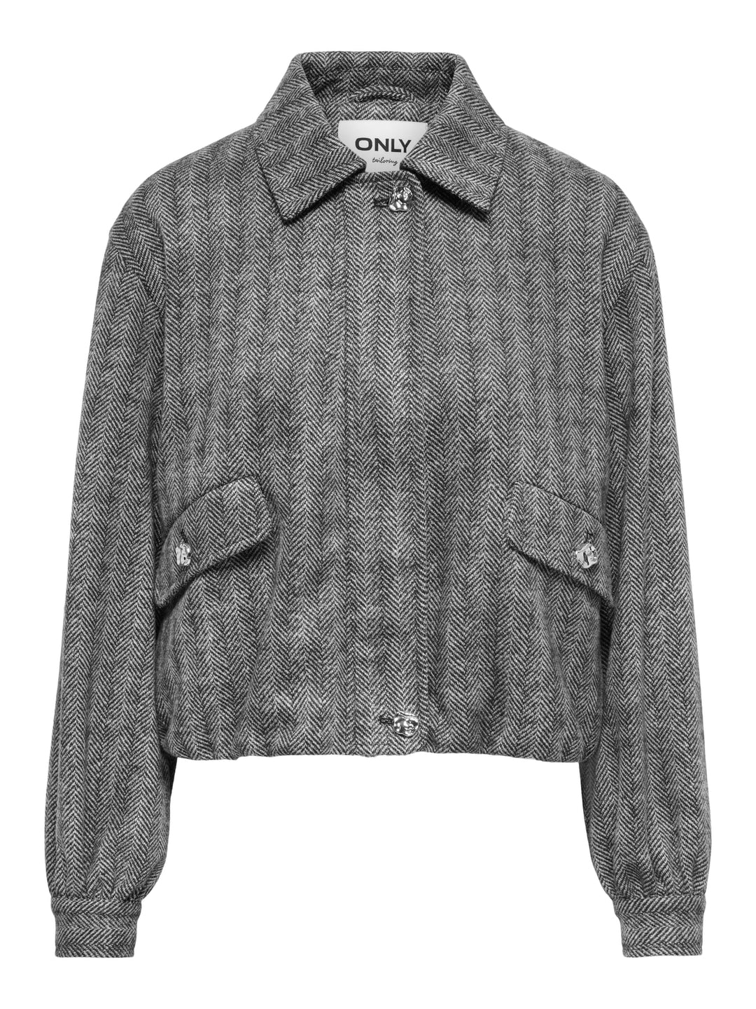 Only 15381677 Caisa damesjack grijs dessin