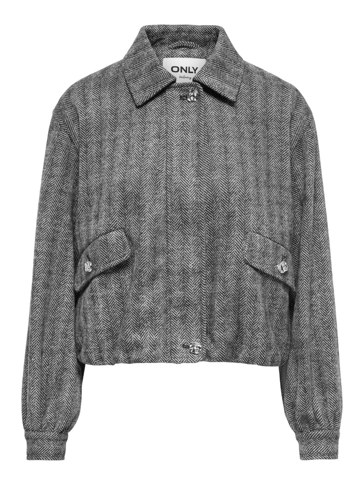 Only 15381677 Caisa damesjack grijs dessin