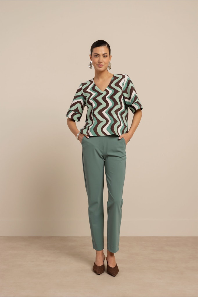Studio Anneloes 13550 Chantou top dames - groen dessin