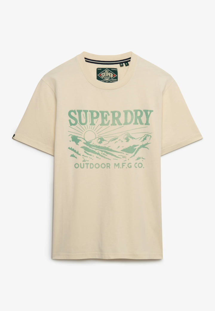 Superdry M1012378A T-shirt k/m beige – heren