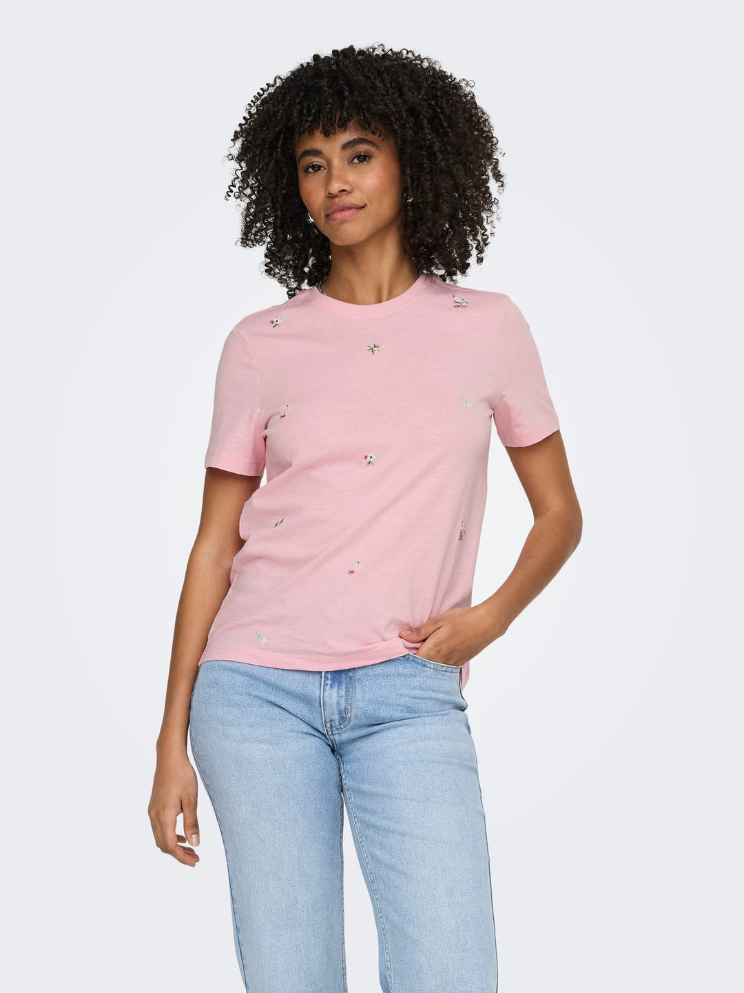 Only Ketty t-shirt roze – dames