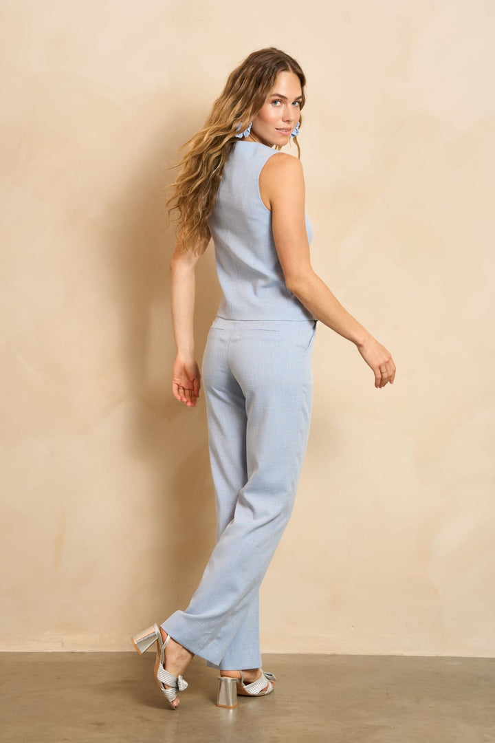 Lofty Manner Gilet Shirin - lichtblauw damesjack