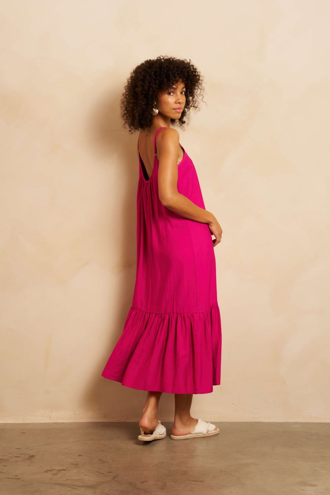 Lofty Manner Dress Esmee – fuchsia maxi jurk dames