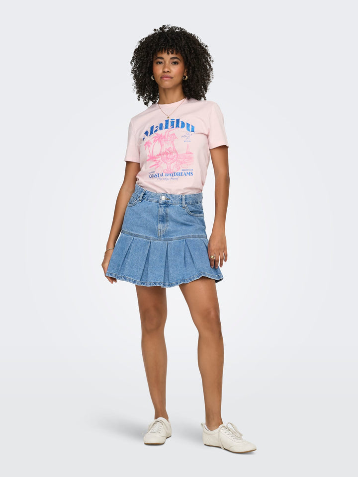 Only Dina t-shirt licht roze – dames