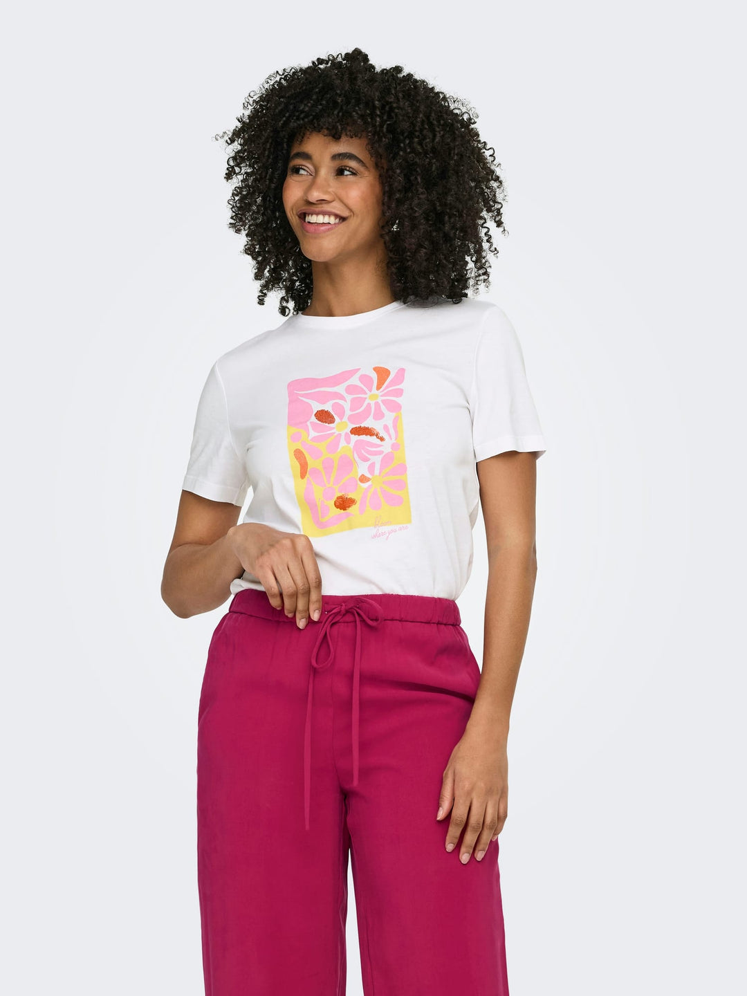 Only 15367568 kita t-shirt off-white – dames