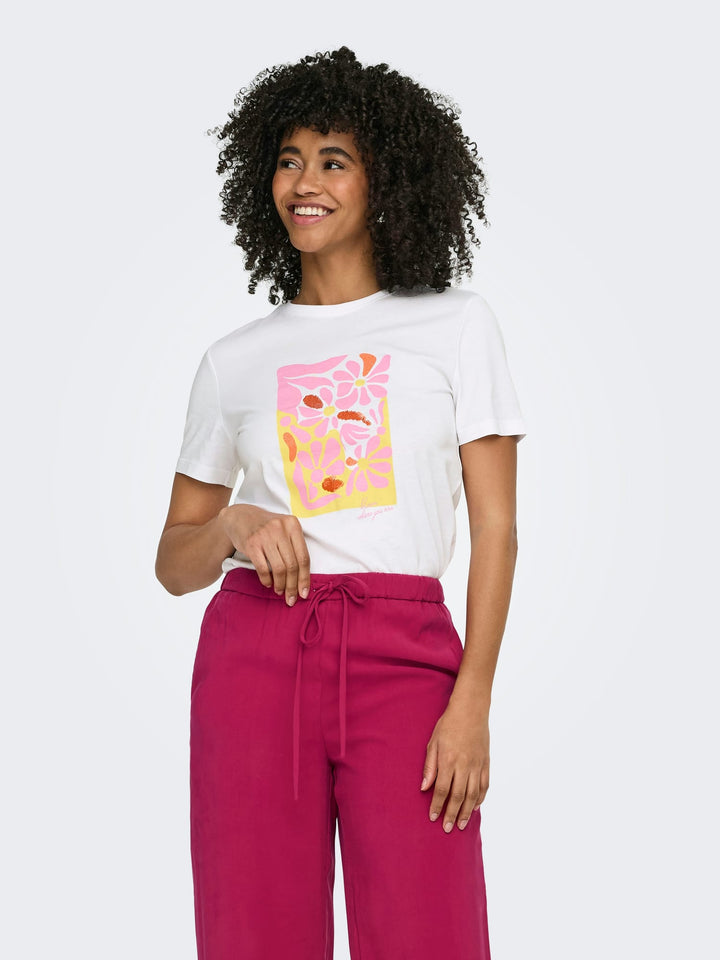 Only 15367568 kita t-shirt off-white – dames