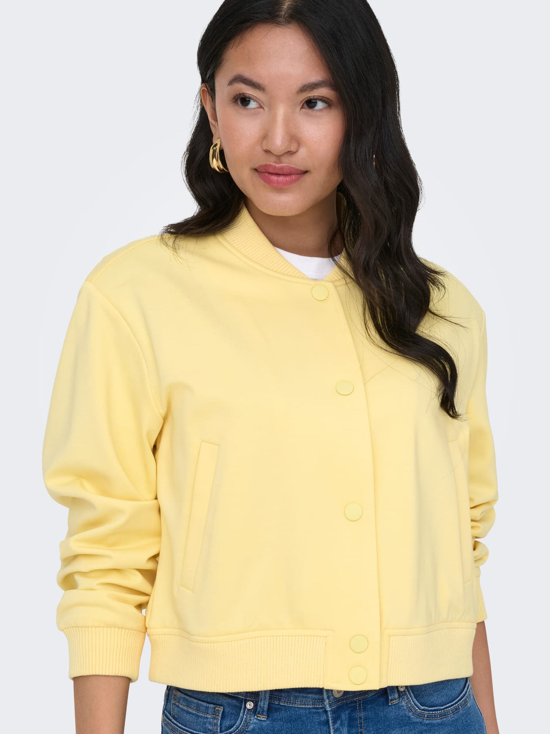 Only ONLPOPTRASH L/S SHORT BOMBER PNT - dames jack geel