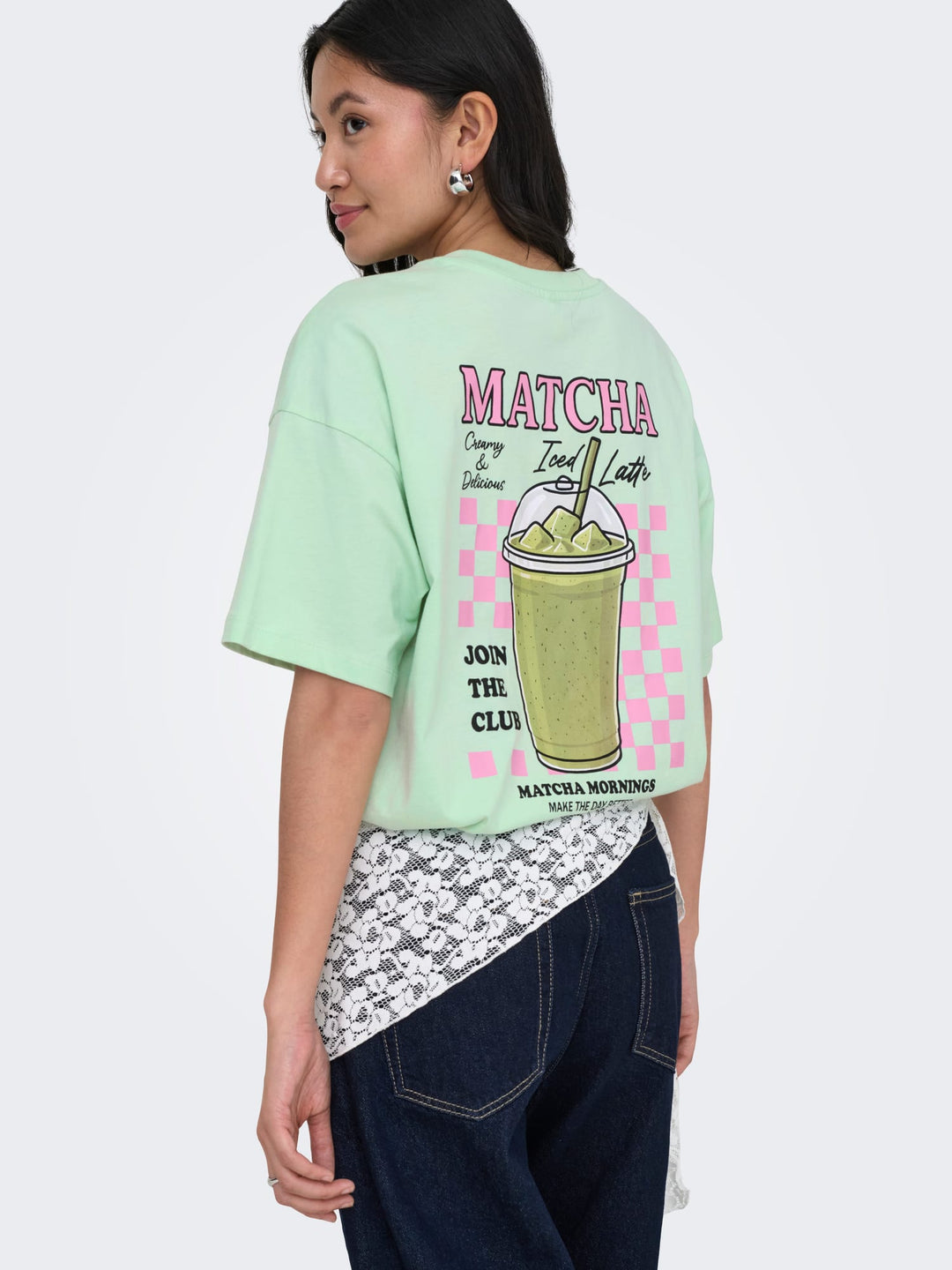 Only 15374990 Rita t-shirt k/m dames mint