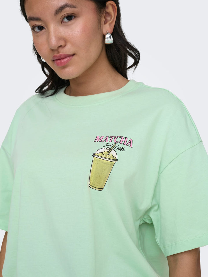Only 15374990 Rita t-shirt k/m dames mint