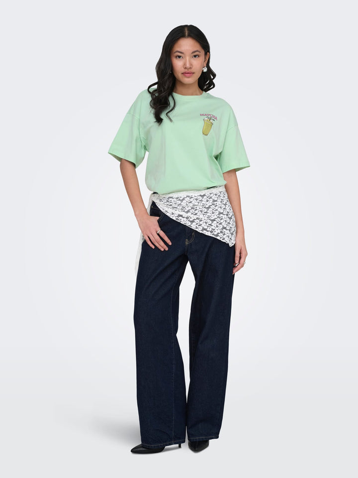 Only 15374990 Rita t-shirt k/m dames mint