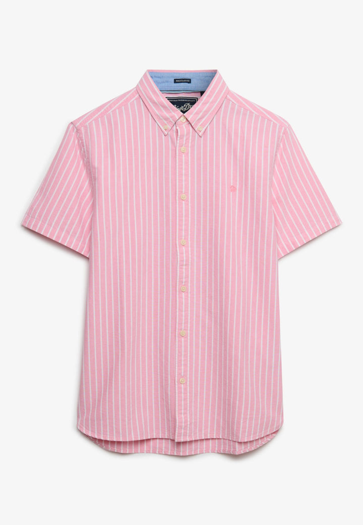 Superdry Preppy Oxford overhemd k/m roze dessin – heren