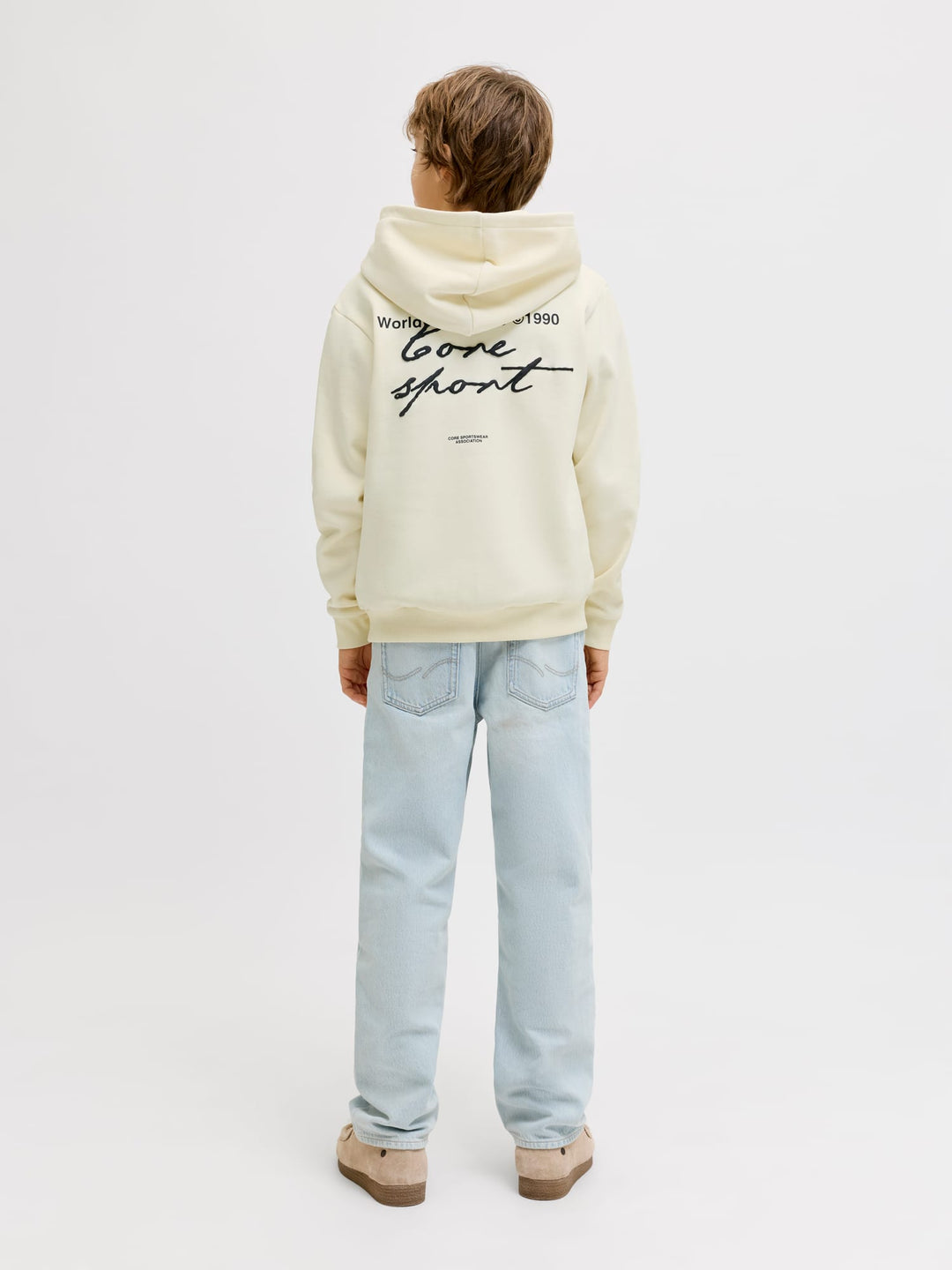 Jack & Jones Kids hoodie ecru – jongens