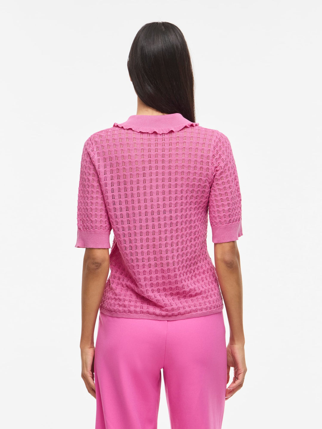 Vila 14115092 nora fuchsia polo k/m dames