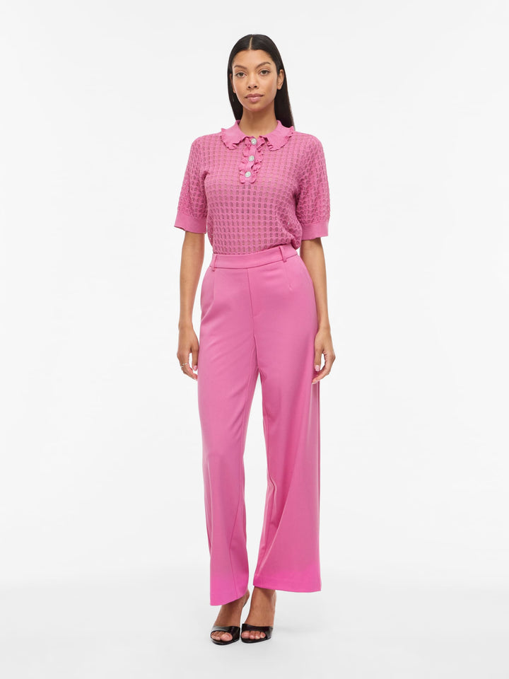 Vila 14115092 nora fuchsia polo k/m dames