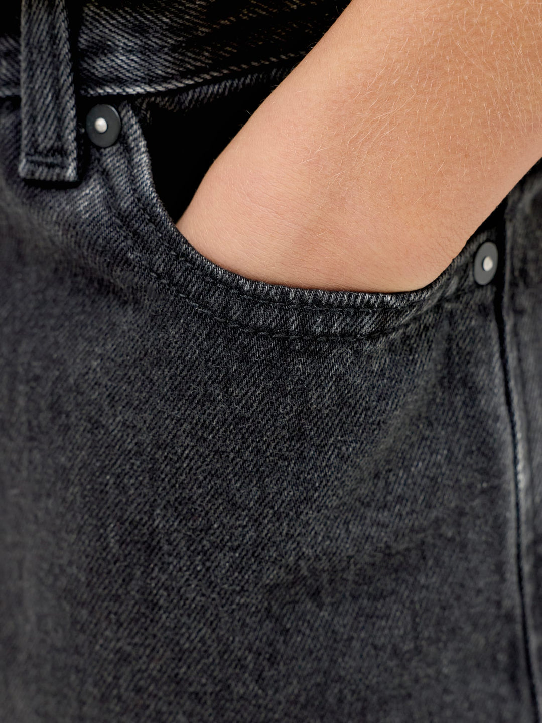 Jack & Jones Kids short denim zwart – jongens - Black Denim