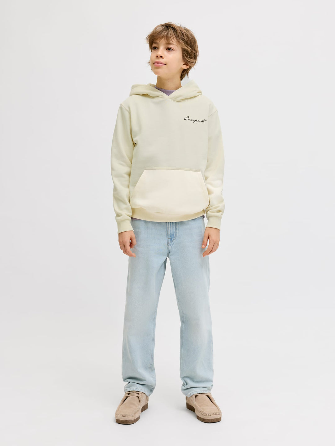 Jack & Jones Kids hoodie ecru – jongens