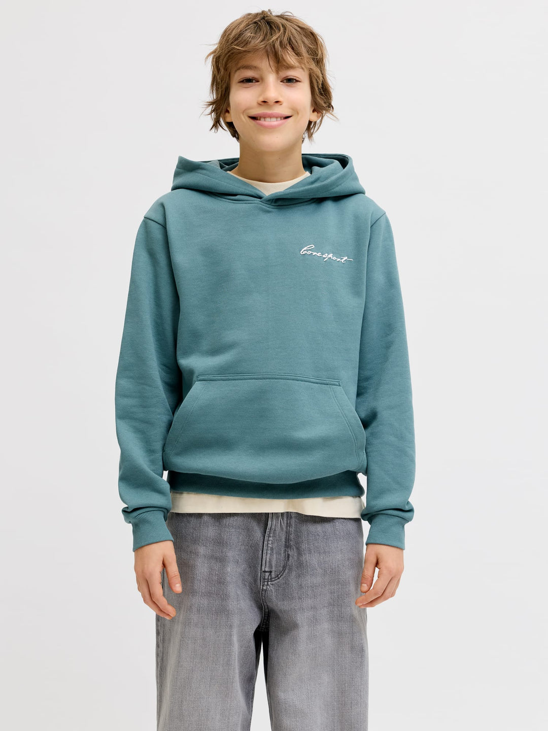 Jack & Jones Kids hoodie oud groen – jongens